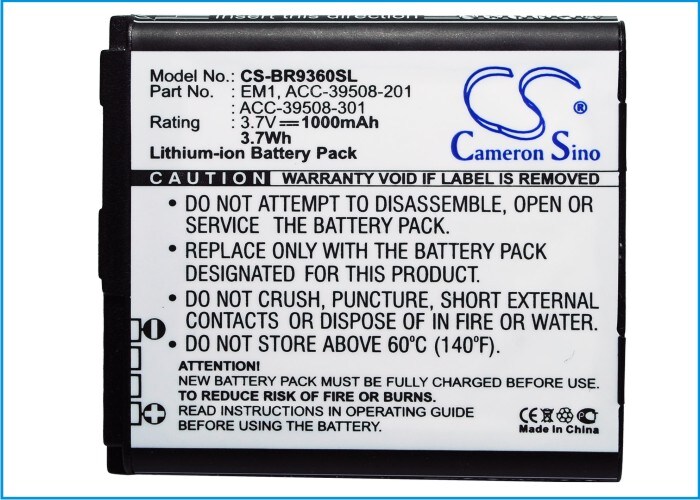 Batteri til mobiltelefon, smarttelefon for BlackBerry Curve 9370, Curve 9360, Curve 9350