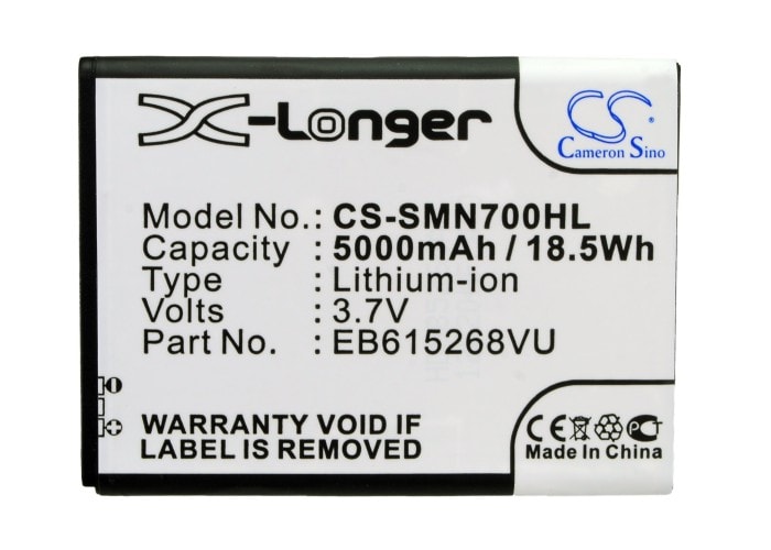 Batteri til mobiltelefon, smarttelefon for Samsung Galaxy Note, GT-N7000, GT-I9220