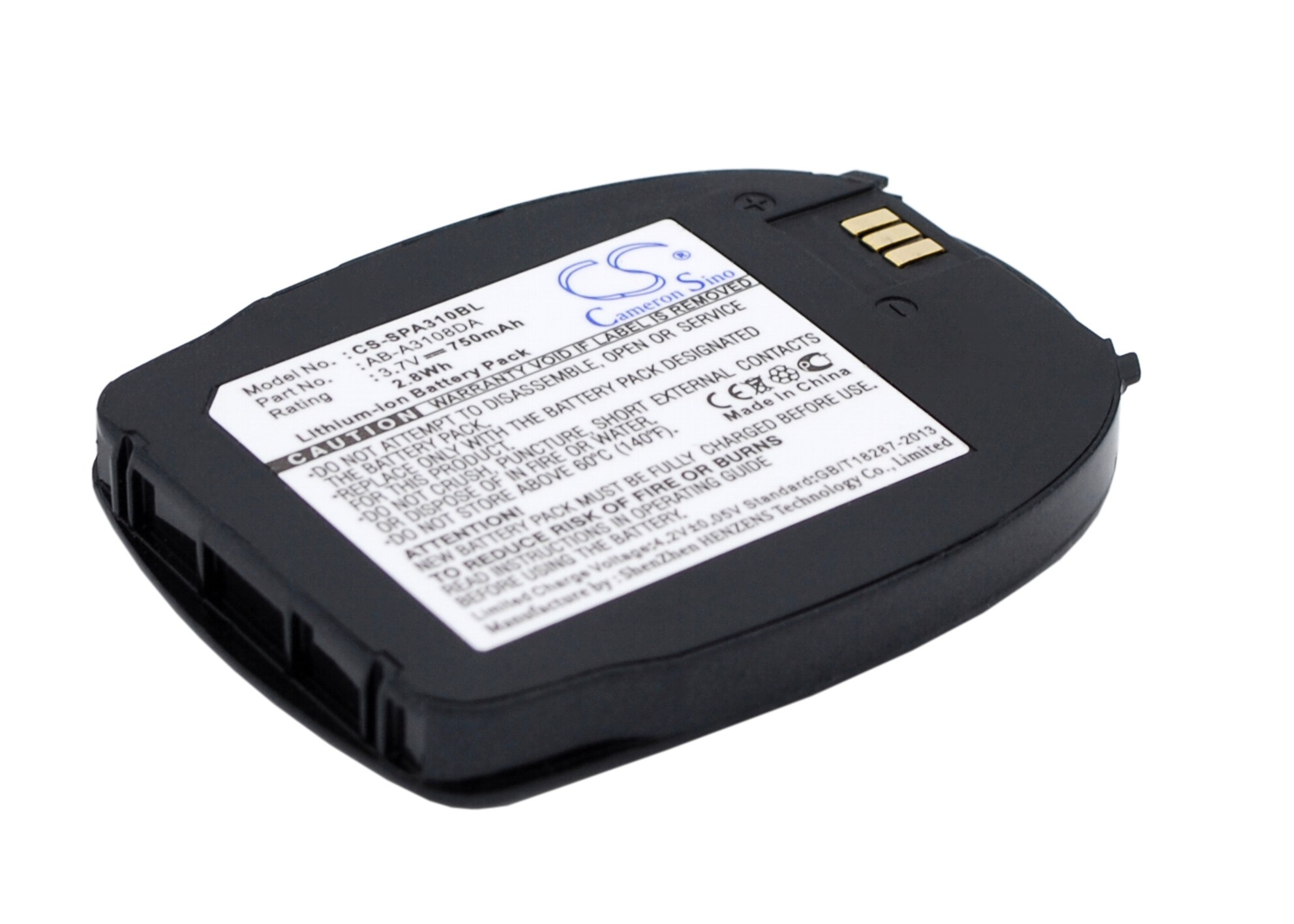 Batteri til mobiltelefon, smarttelefon for Samsung SPH-A310