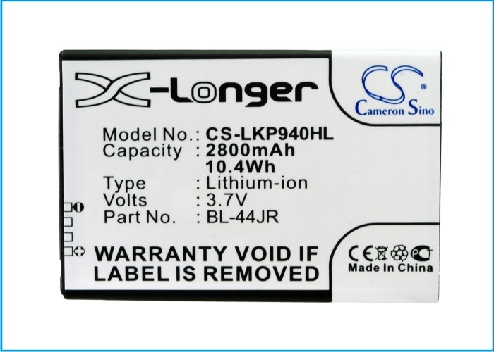Batteri til mobiltelefon, smarttelefon for LG P940, Prada 3.0, K2 m.fl.