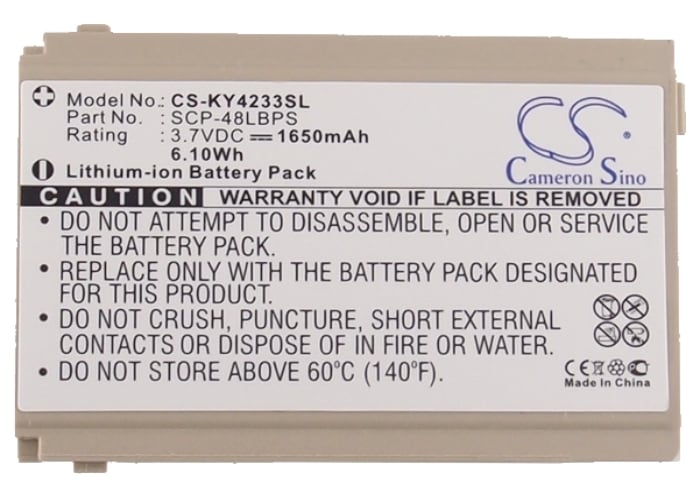 Batteri til mobiltelefon, smarttelefon for Sanyo DuraPlus, E4233, DuraPlus E4233