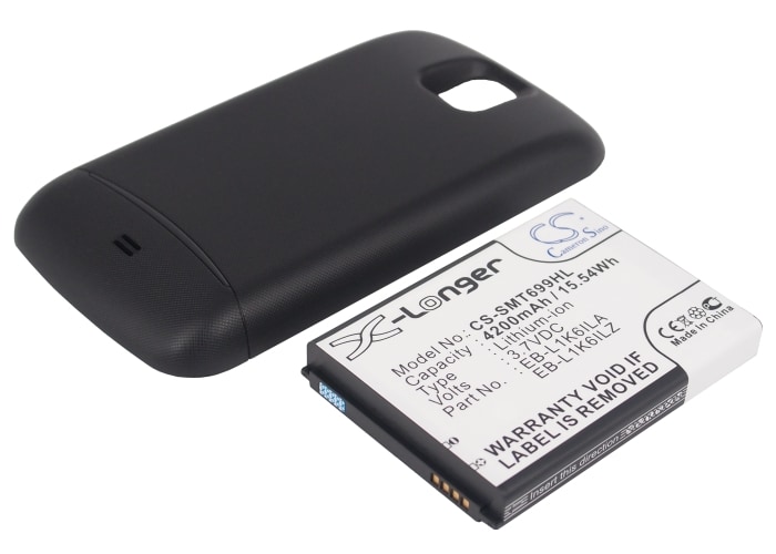 Batteri til mobiltelefon, smarttelefon for Samsung SGH-T699, Galaxy S Blaze Q, Relay 4G