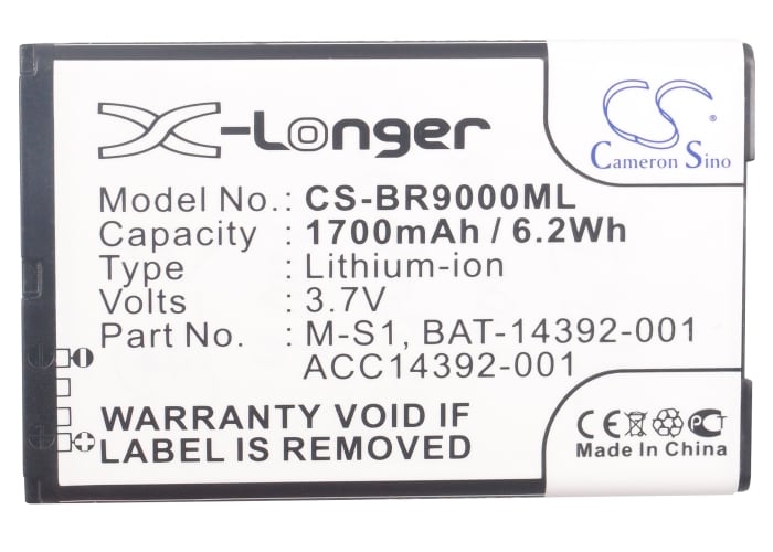 Batteri til mobiltelefon, smarttelefon for BlackBerry Bold 9000, Bold 9030, Bold 9630 m.fl.