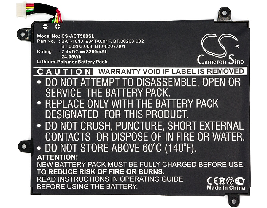 Batteri til nettbrett for Acer Iconia A500, Iconia Tablet A500, Iconia A500-10S32