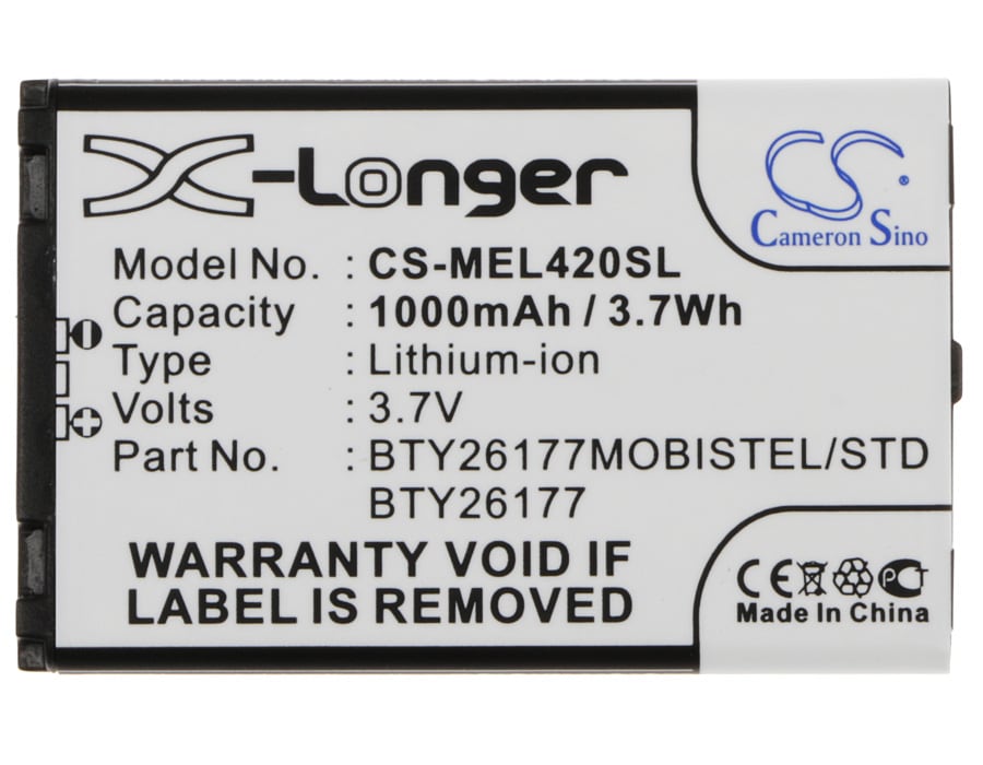 Batteri til mobiltelefon, smarttelefon for Mobistel EL420, EL420 Dual