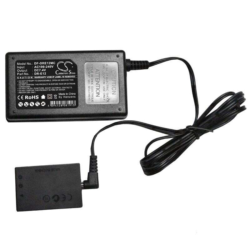 Batteri til DC-adapter for Canon EOS 1100D, EOS Kiss X50, EOS Rebel T3 m.fl.