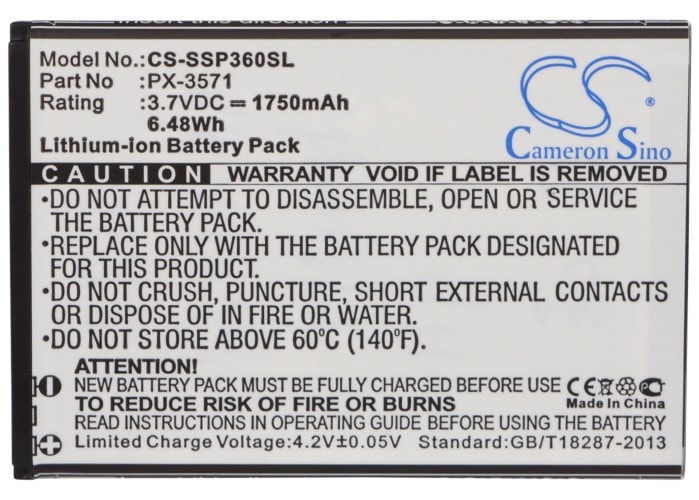 Batteri til mobiltelefon, smarttelefon for Simvalley SP-360