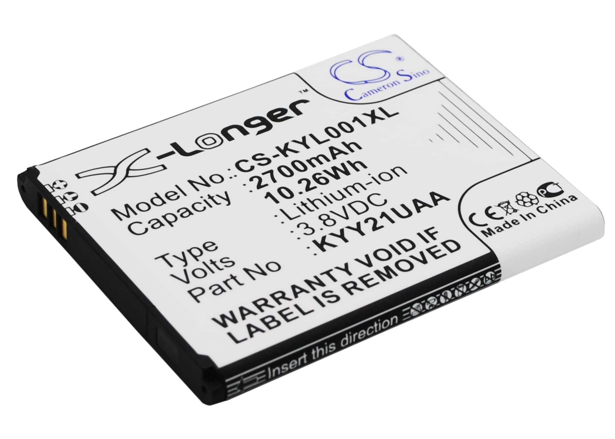Batteri til mobiltelefon, smarttelefon for Kyocera URBANO L01