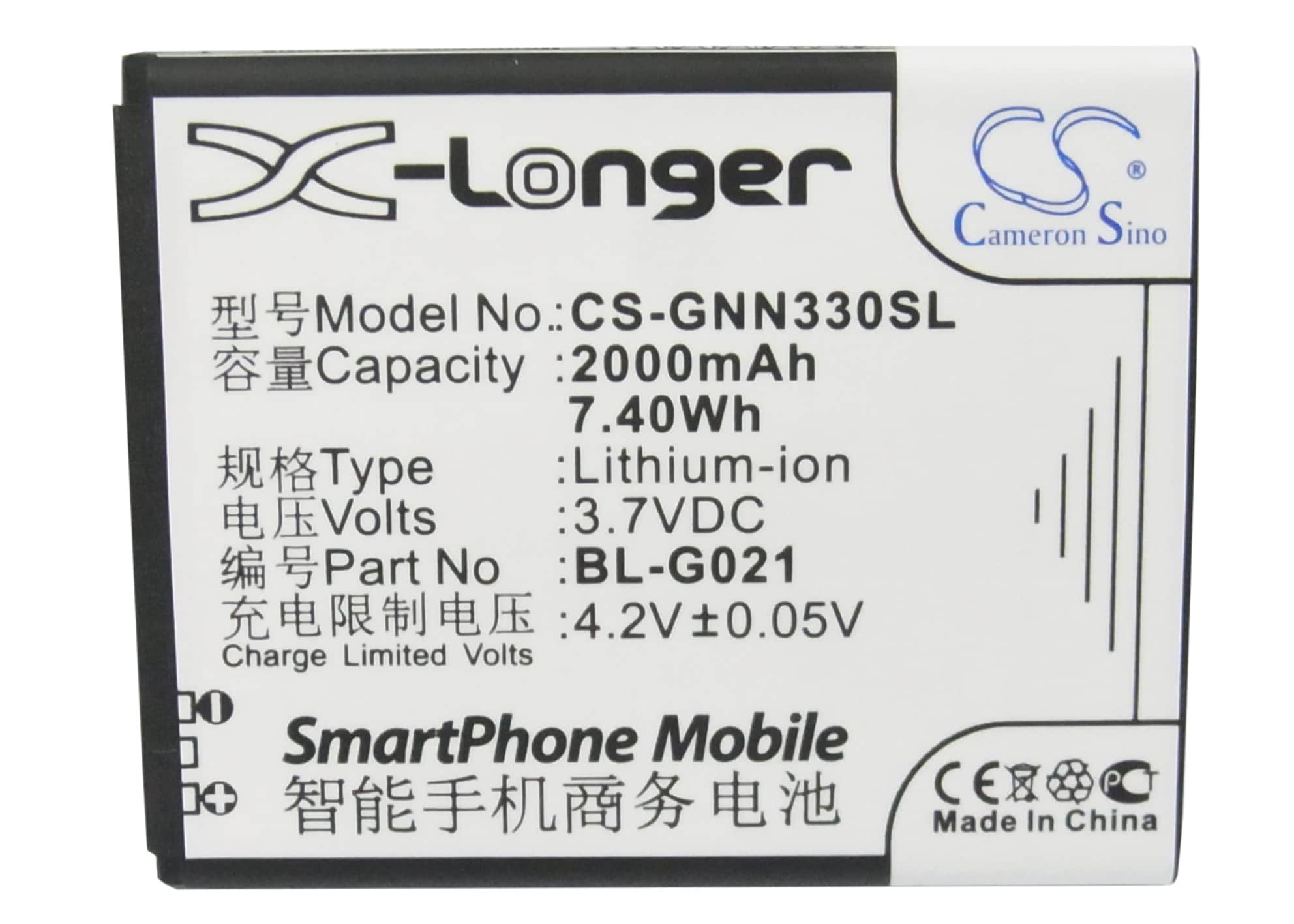Batteri til mobiltelefon, smarttelefon for GIONEE GN777, GN330