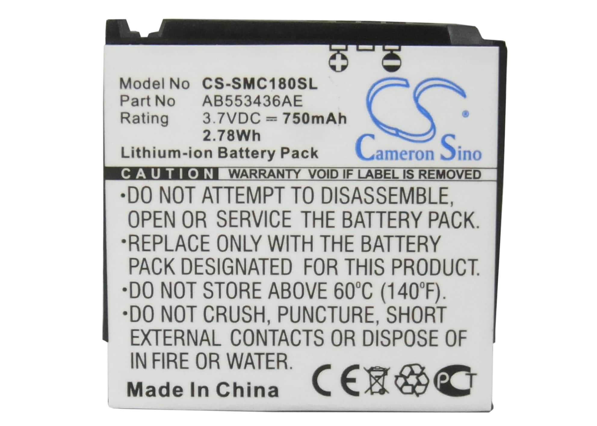 Batteri til mobiltelefon, smarttelefon for Samsung SGH-C170, SGH-C180