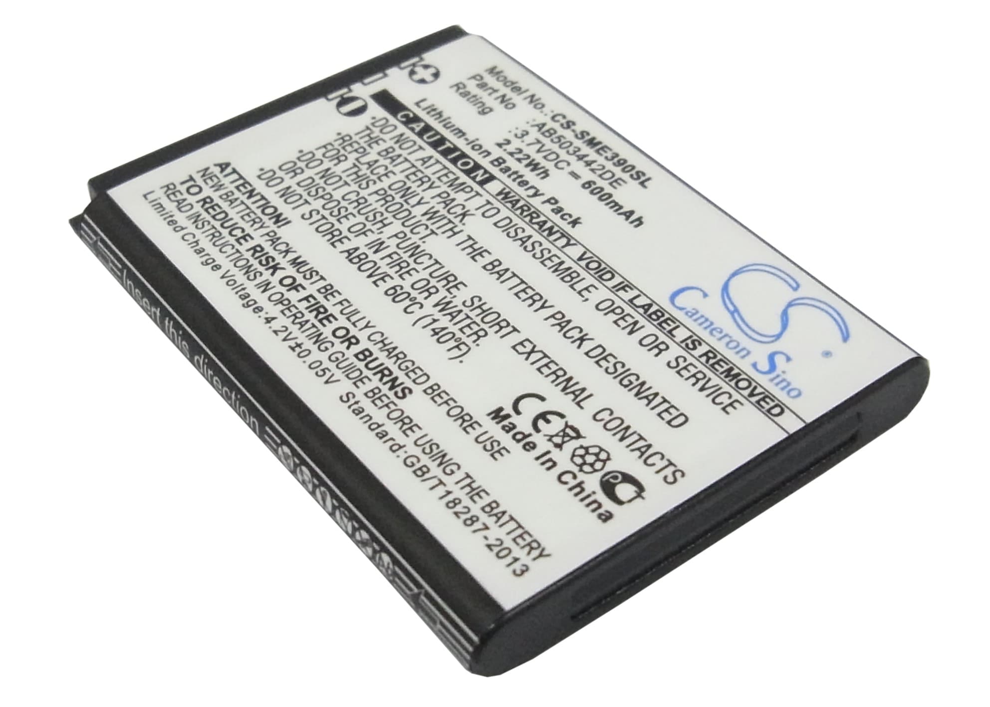 Batteri til mobiltelefon, smarttelefon for Samsung SGH-E398, SGH-E390