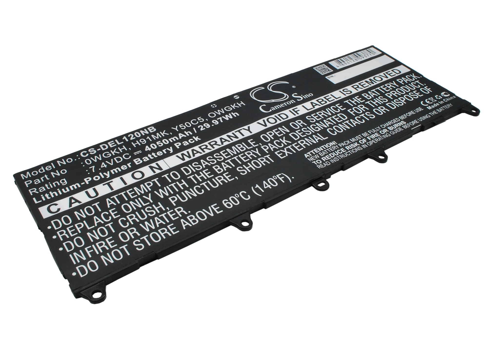 Batteri til bærbar PC, Dell Latitude 10e, Latitude 10-ST2e
