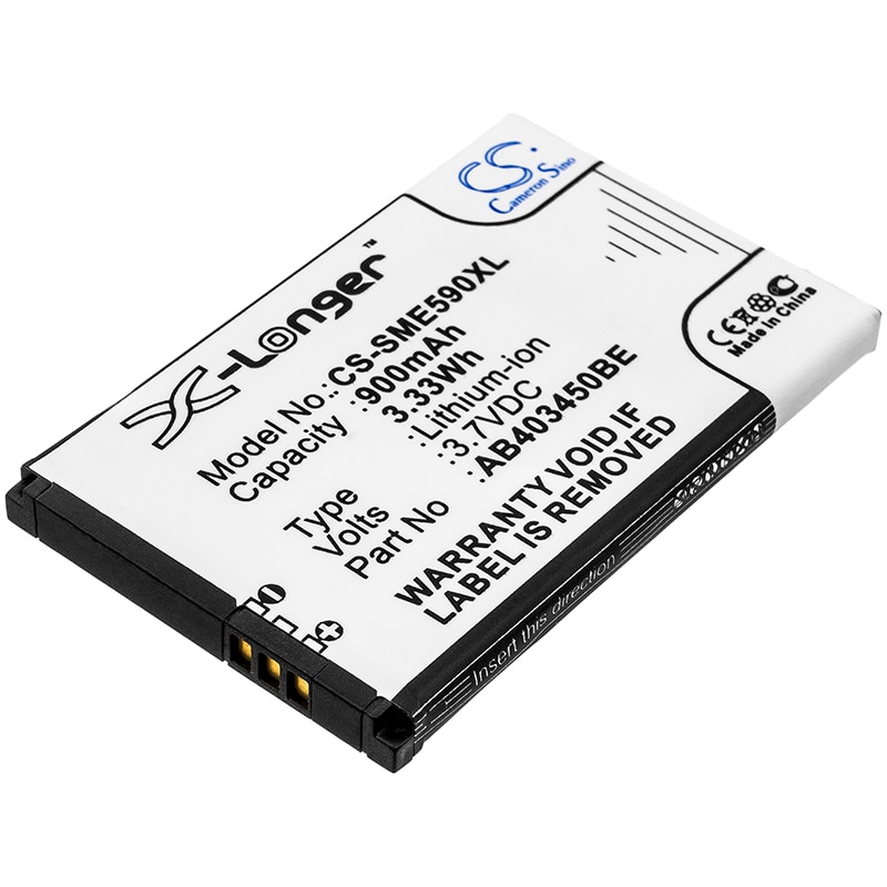 Batteri til mobiltelefon, smarttelefon for Samsung SGH-E590, SGH-E598, SGH-E790 m.fl.