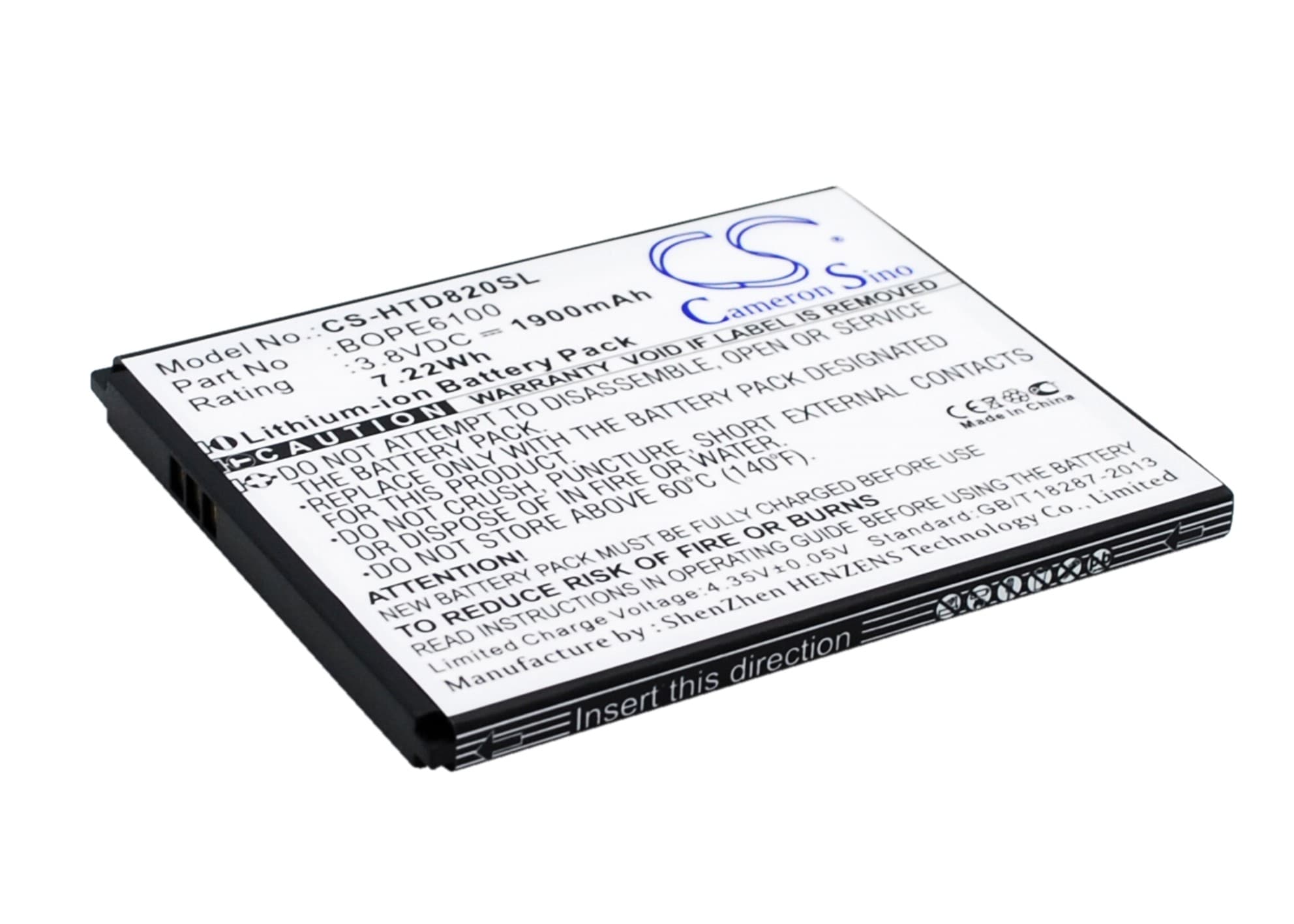 Batteri til mobiltelefon, smarttelefon for HTC Desire 620, Desire 620G, Desire D620h m.fl.