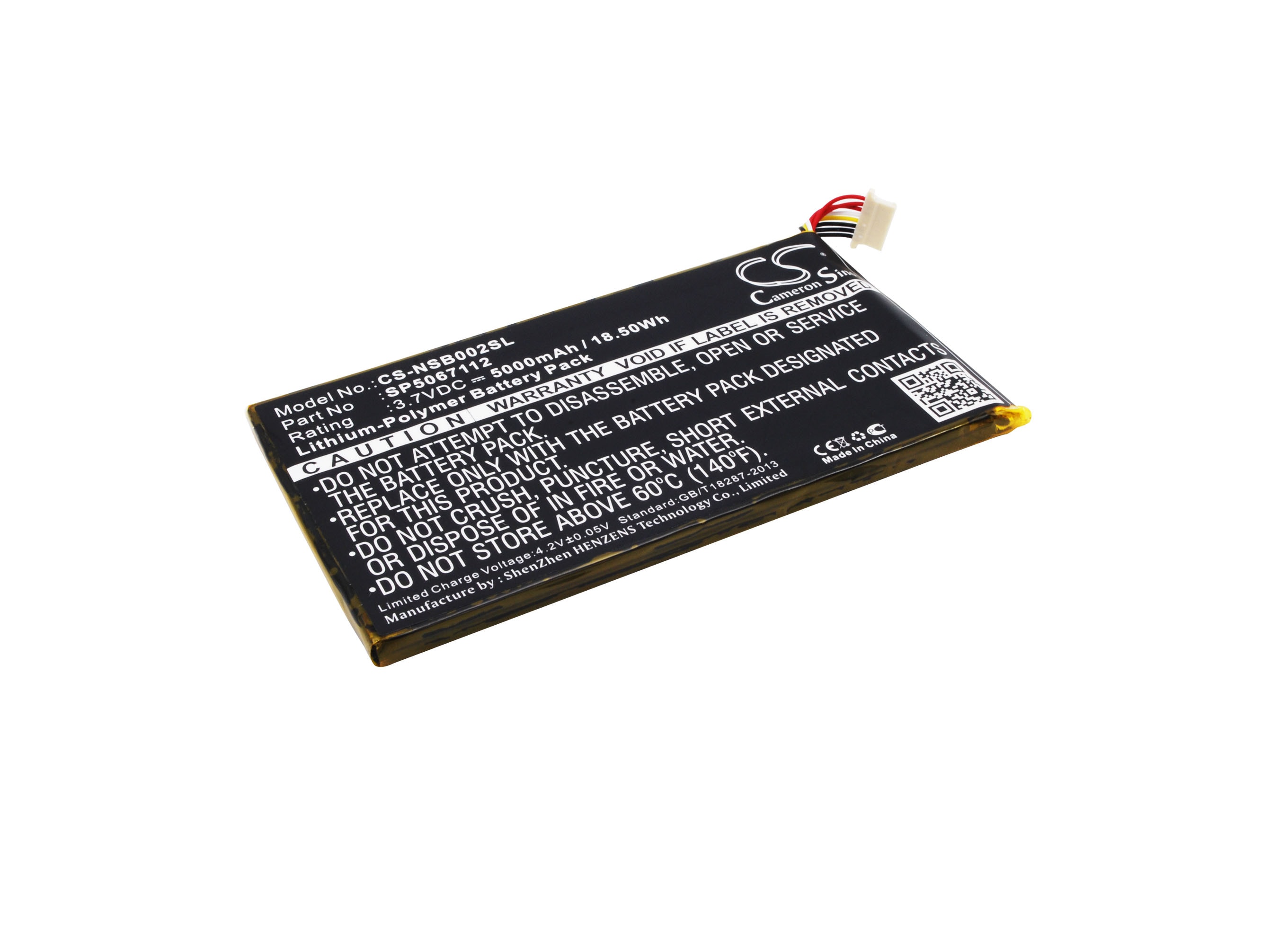Batteri til nettbrett for Fuhu SNB02-NV7A, NABI2-NV7A, Nabi 2S 7"
