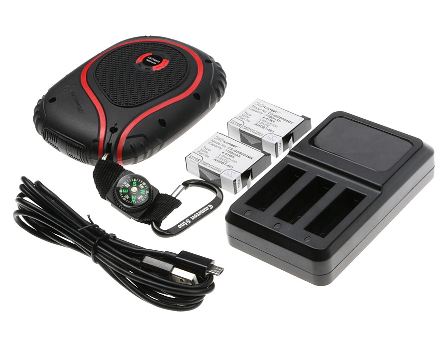 Batteri til sminkespeil for GoPro Hero 4, Hero 4 Silver, Hero 4 Black m.fl.