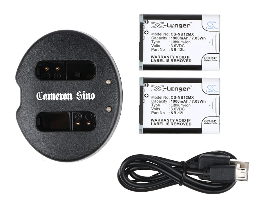 Batteri til sminkespeil for Canon PowerShot N100, LEGRIA Mini X, VIXIA Mini X m.fl.