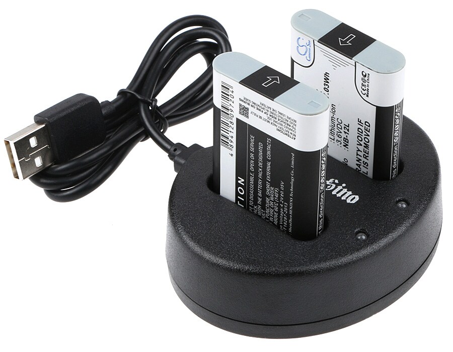 Batteri til sminkespeil for Canon PowerShot N100, LEGRIA Mini X, VIXIA Mini X m.fl.