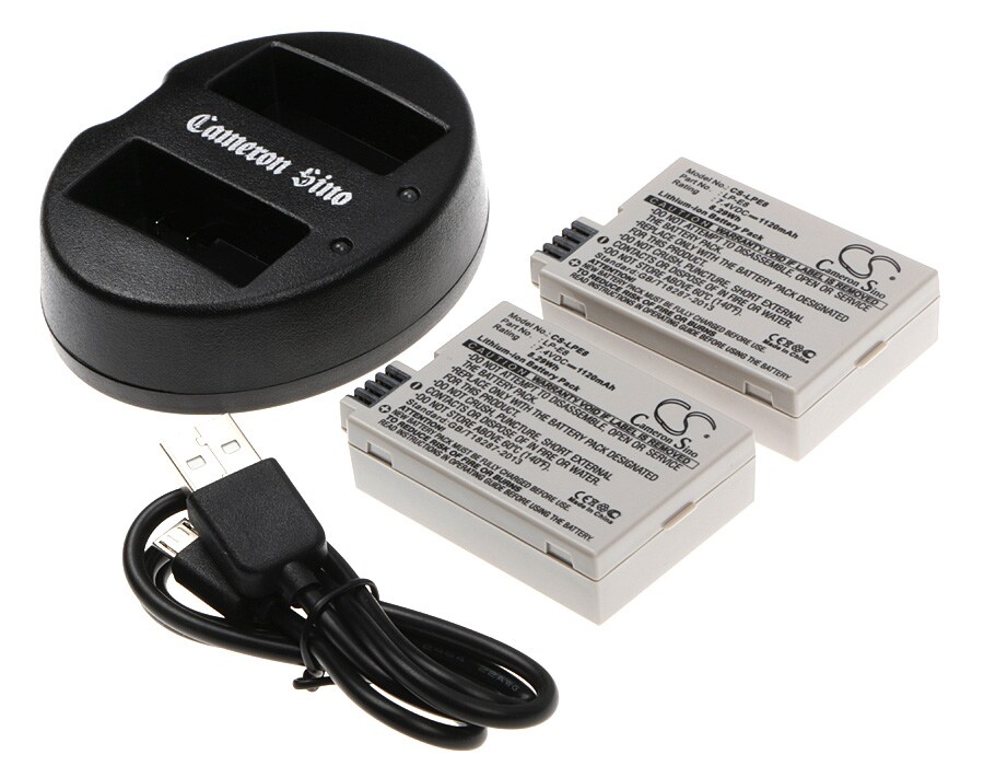 Batteri til sminkespeil for Canon EOS 550D, Rebel T2i, EOS 600D m.fl.