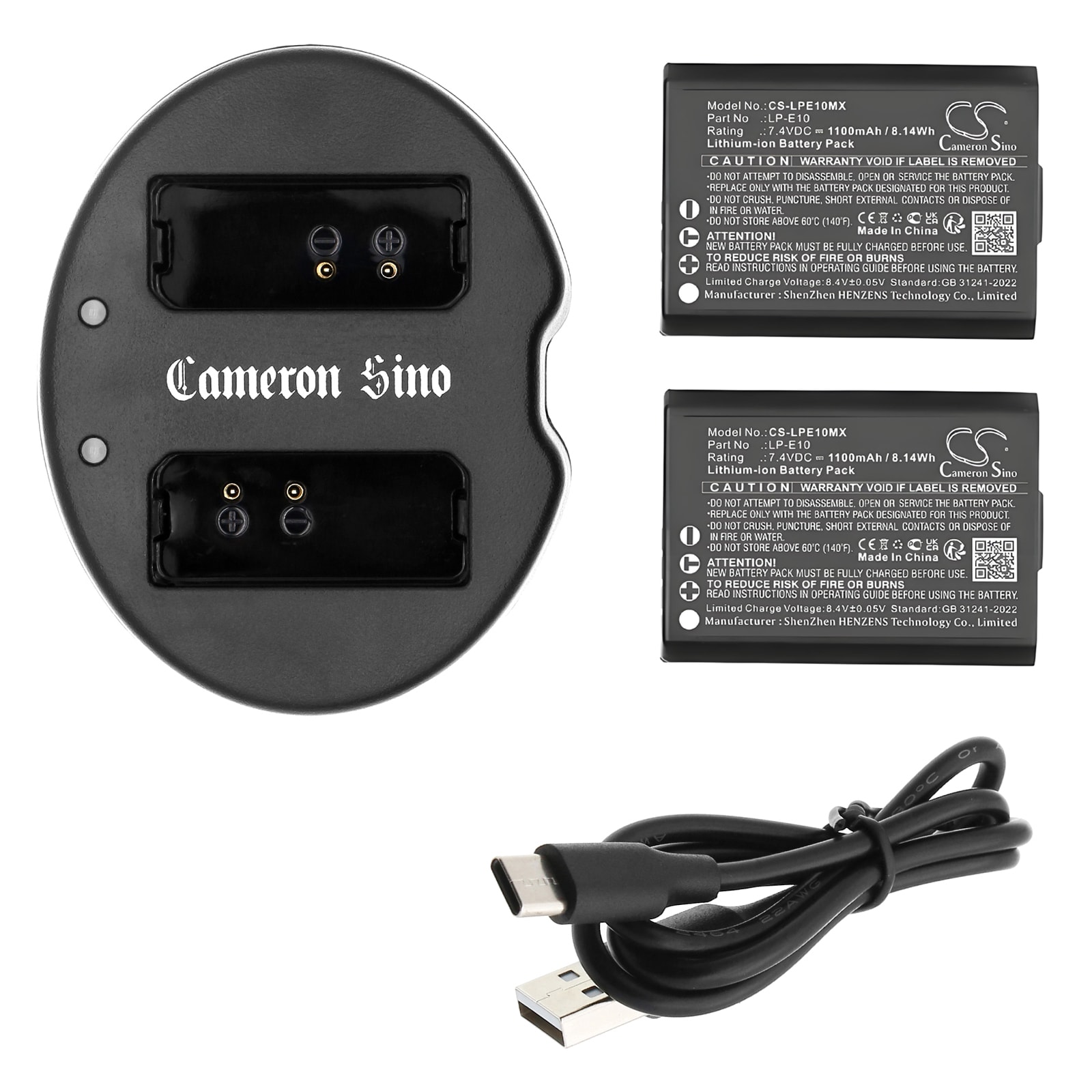 Batteri til sminkespeil for Canon EOS 1100D, EOS KISS X50, EOS REBEL T3 m.fl.