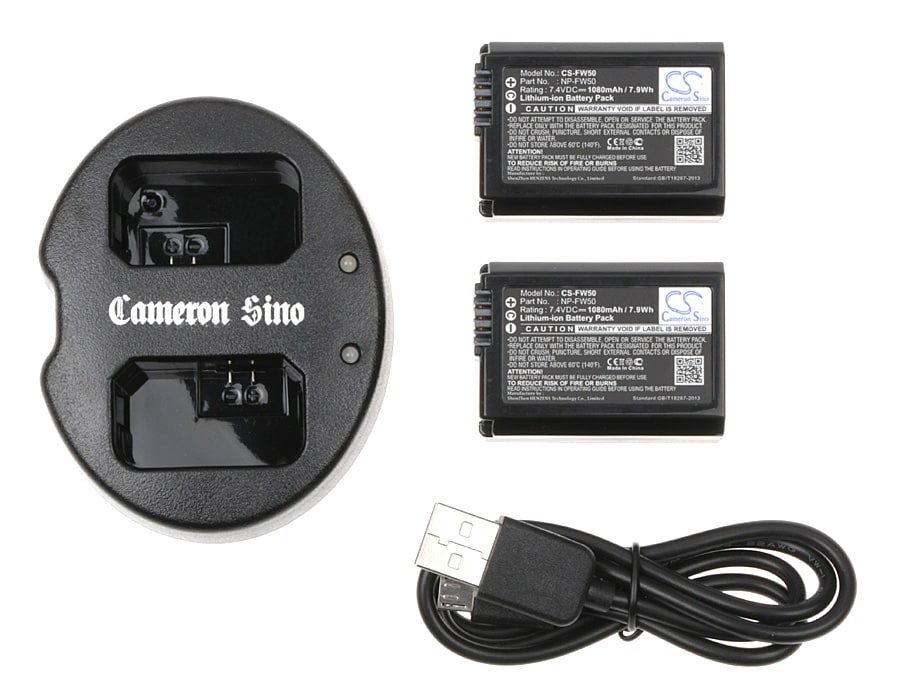 Batteri til sminkespeil for Sony NEX-5, NEX-5A, NEX-5K m.fl.