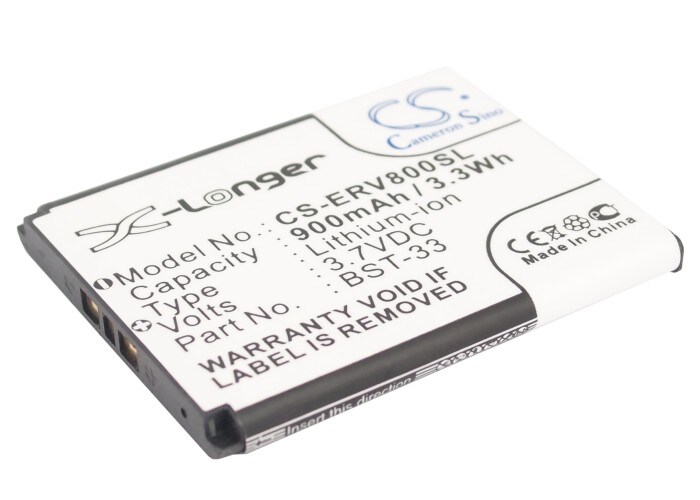 Batteri til sminkespeil for Sony Ericsson Z800, V800i, V800 m.fl.