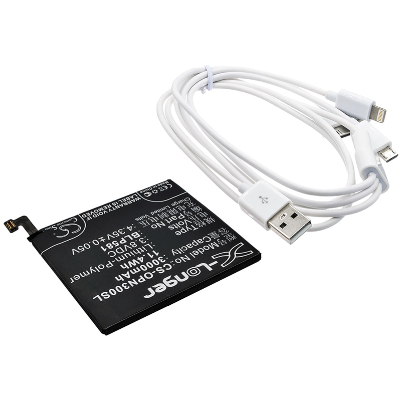 Batteri til sminkespeil for Oppo N3, N3T, N3S m.fl.