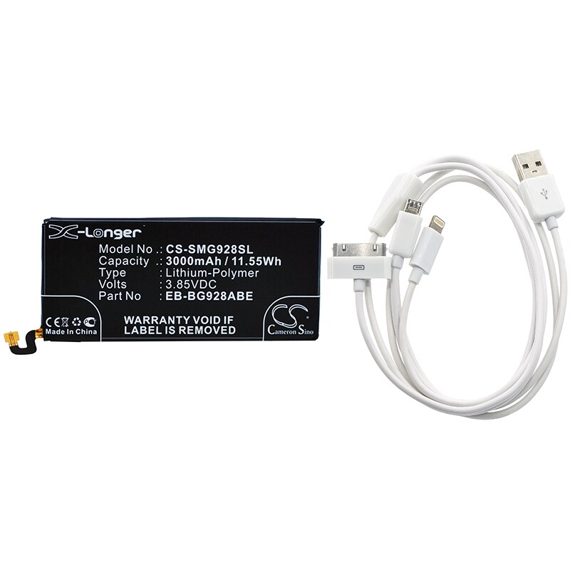 Batteri til sminkespeil for Samsung Galaxy S6 Edge+, Galaxy S6 Edge Plus, SM-G9287 m.fl.