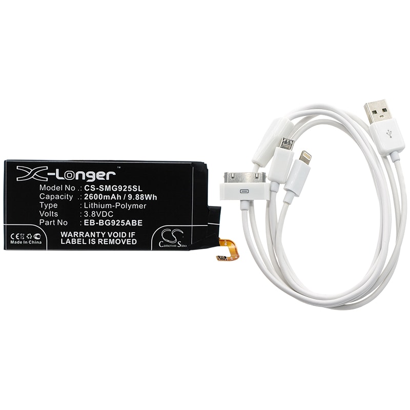 Batteri til sminkespeil for Samsung Galaxy S6 Edge, SM-G925, SM-G9250 m.fl.