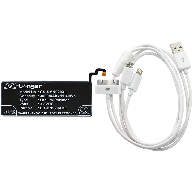 Batteri til sminkespeil for Samsung Galaxy Note 5, SM-N920A, SM-N920R4 m.fl.