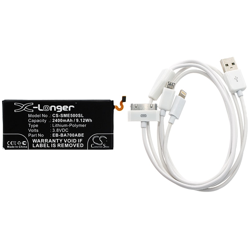 Batteri til sminkespeil for Samsung Galaxy E5, SM-E500F, SM-E500D m.fl.