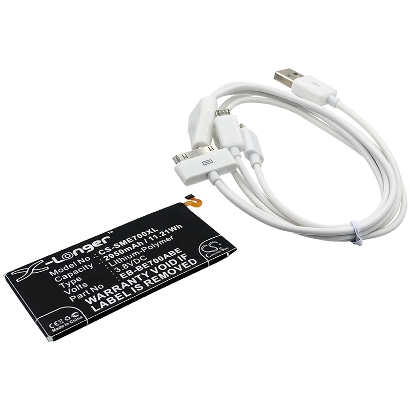 Batteri til sminkespeil for Samsung Galaxy E7, SM-E700M, SM-E700F m.fl.