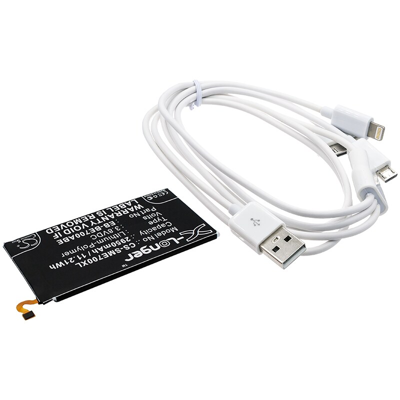 Batteri til sminkespeil for Samsung Galaxy E7, SM-E700M, SM-E700F m.fl.