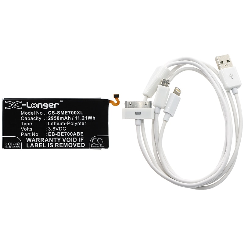 Batteri til sminkespeil for Samsung Galaxy E7, SM-E700M, SM-E700F m.fl.