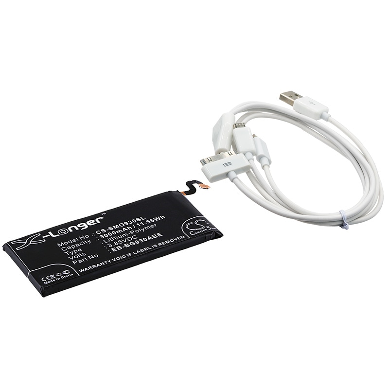 Batteri til sminkespeil for Samsung Galaxy S7, SM-G930A, SM-G930F m.fl.