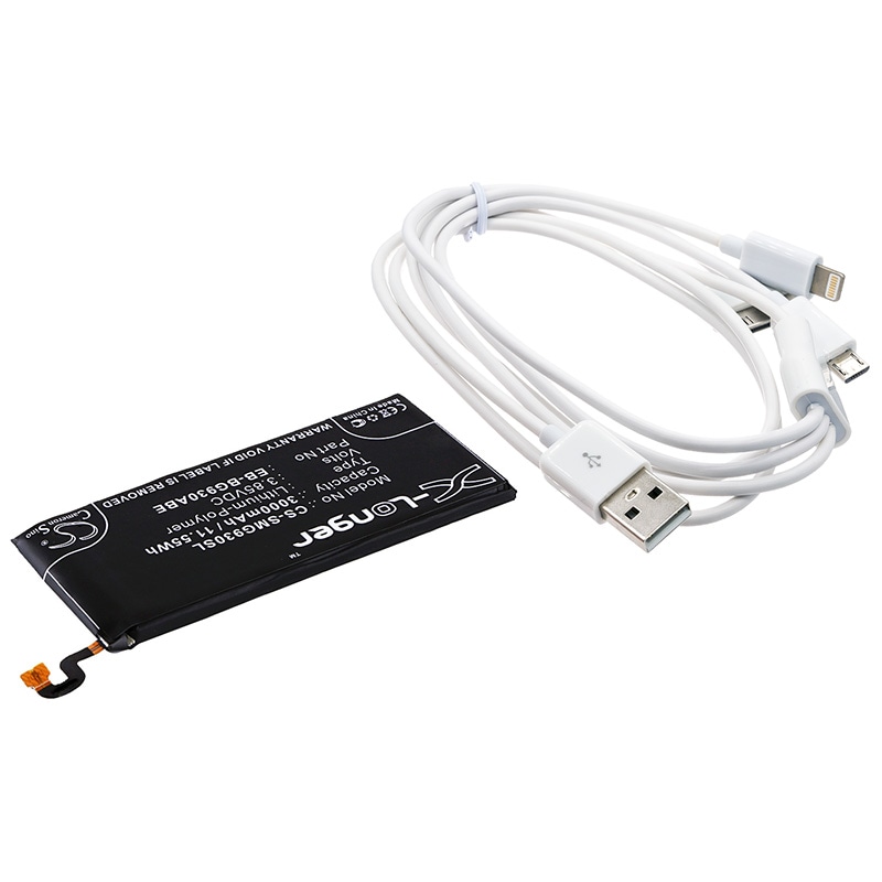 Batteri til sminkespeil for Samsung Galaxy S7, SM-G930A, SM-G930F m.fl.