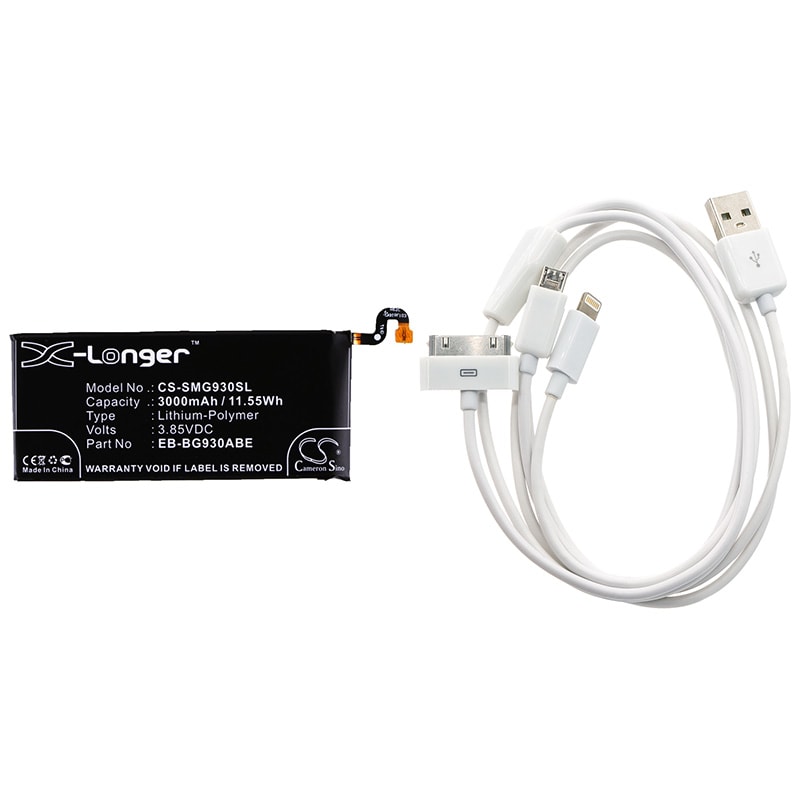 Batteri til sminkespeil for Samsung Galaxy S7, SM-G930A, SM-G930F m.fl.