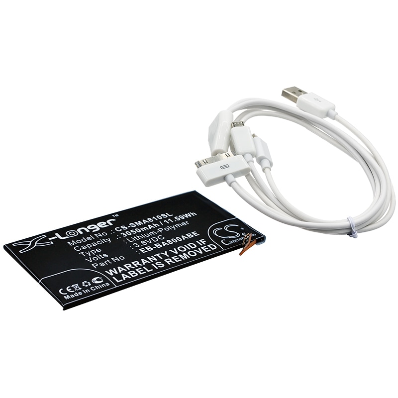 Batteri til sminkespeil for Samsung Galaxy A8, SM-A8000, Galaxy A8 Duos m.fl.
