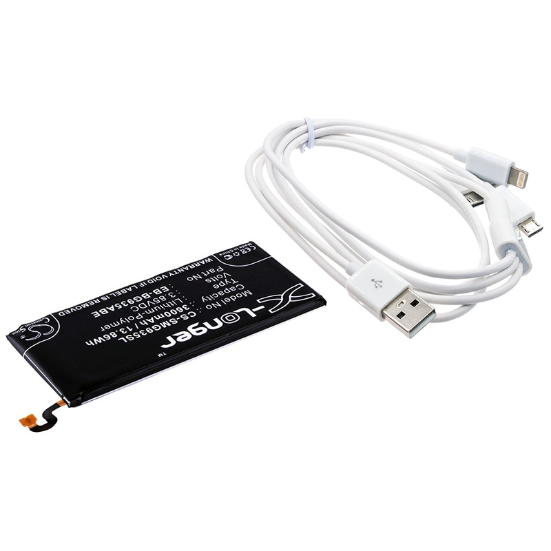 Batteri til sminkespeil for Samsung Galaxy S7 Edge, SM-G935A, SM-G935F m.fl.