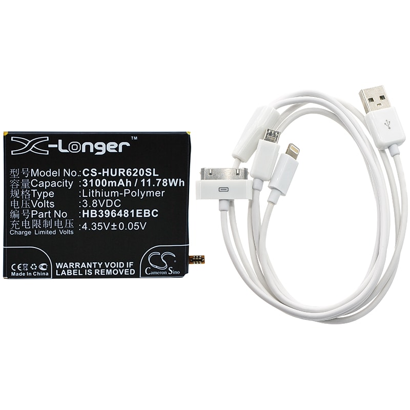 Batteri til sminkespeil for Huawei Honor 6 Extreme Edition, Honor 6 H60-L12 m.fl.