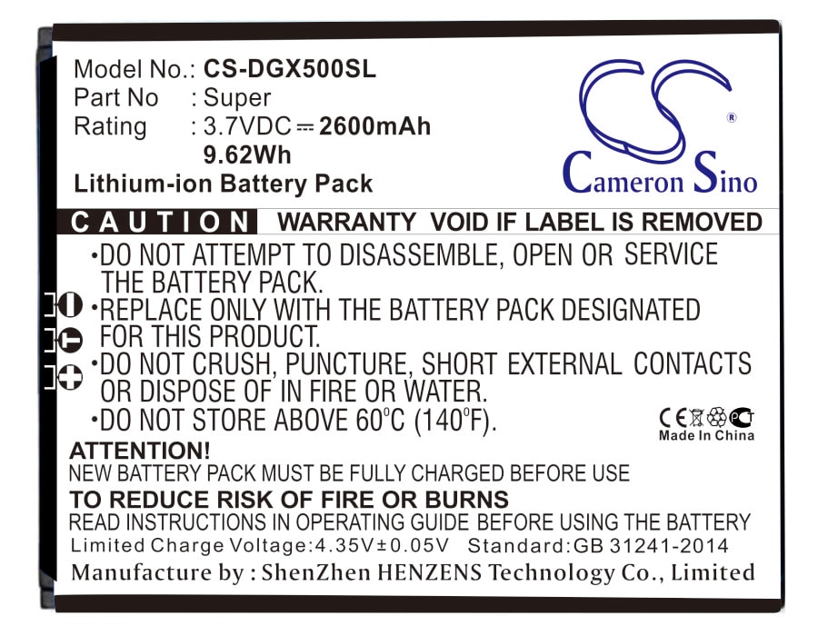 Batteri til mobiltelefon, smarttelefon for Doogee X5, X5 Pro