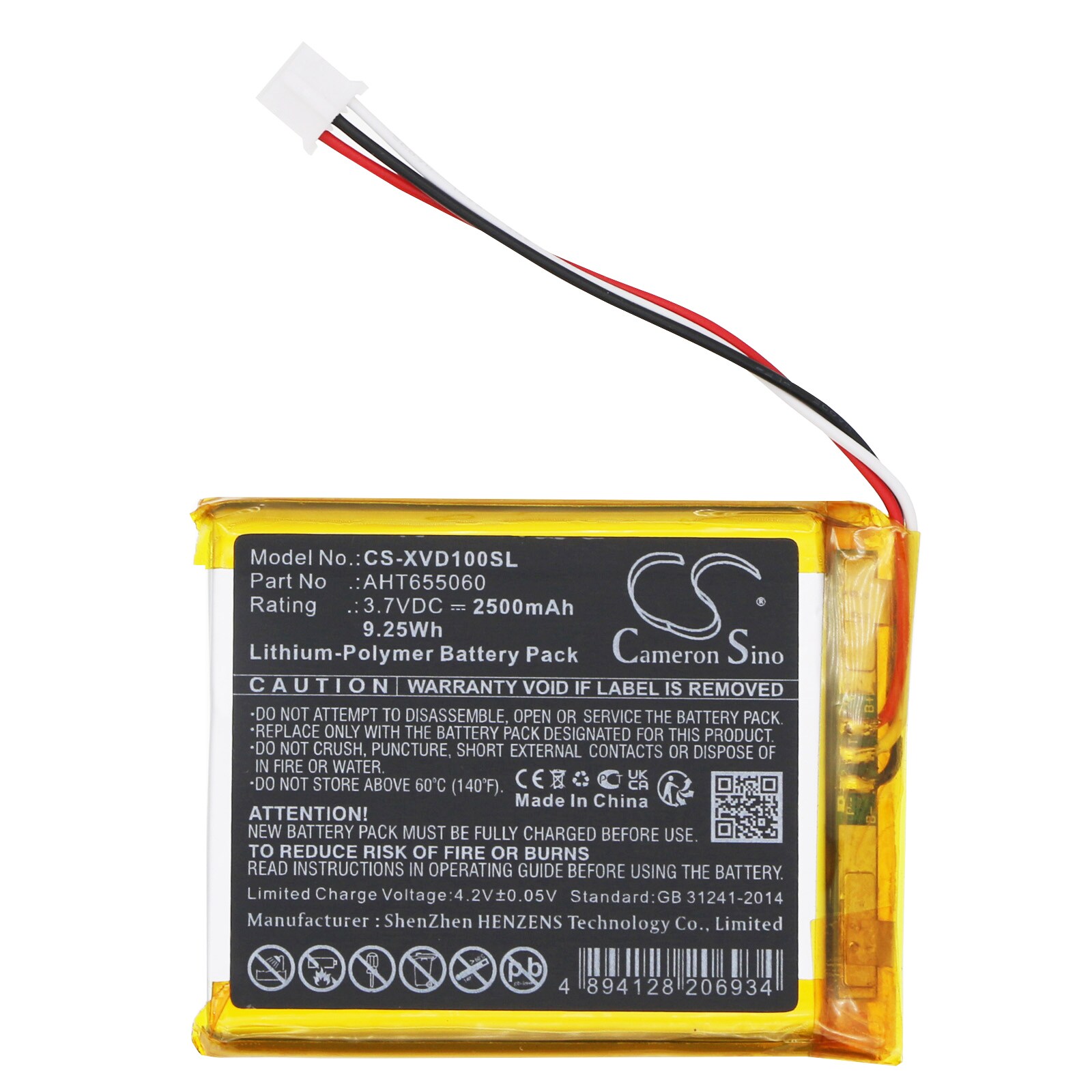 Batteri til diagnostisk skanner for Xhorse VVDI Key Tool Max-programmeringsenhet