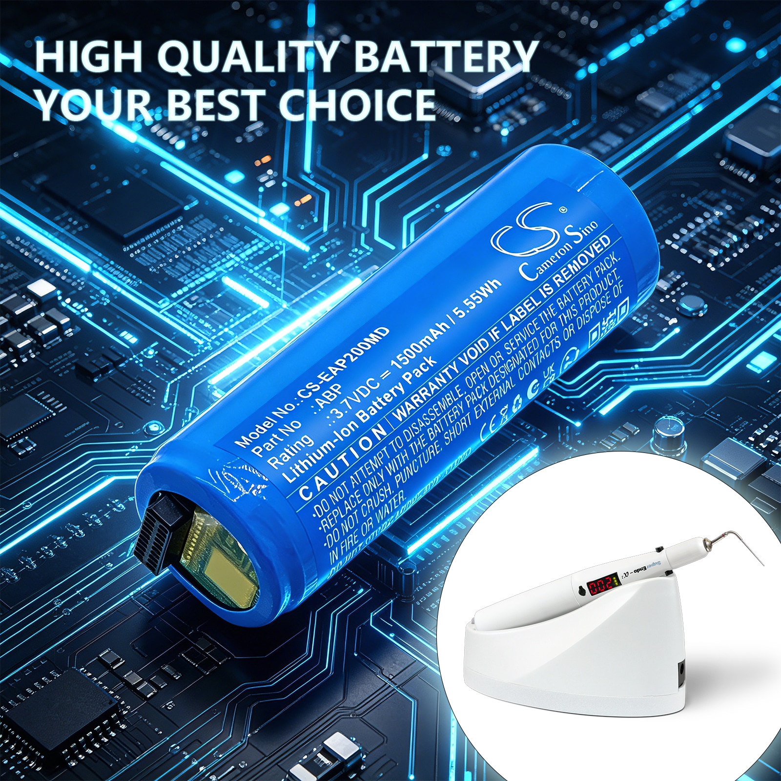 Batteri til Medisinsk for Endodontic Alpha II