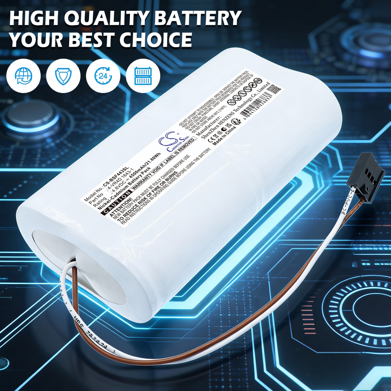 Batteri til kartlegging og testing, utstyr til Bosch 680 S, FACOM GTR68, FWA 4430 m.fl.