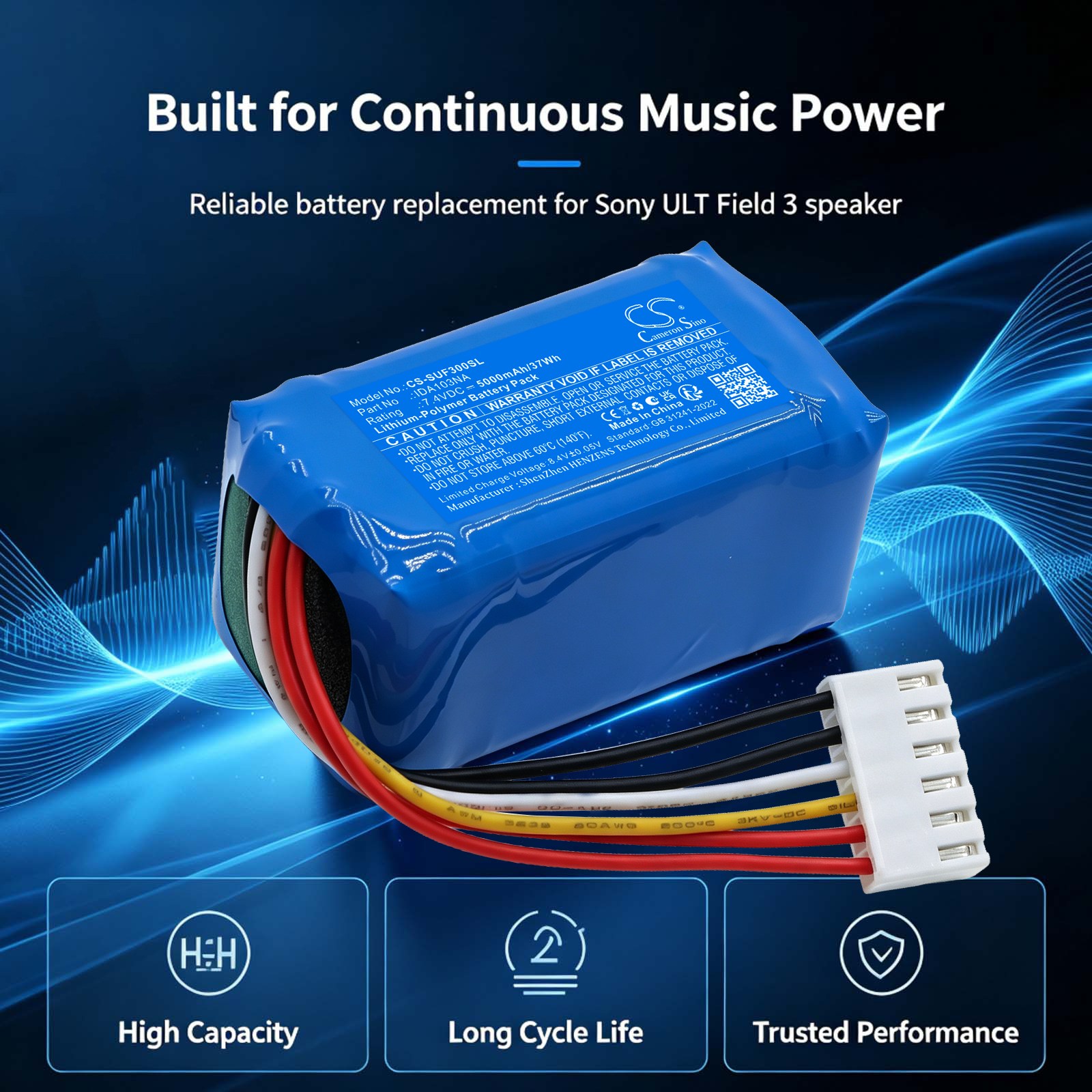 Batteri til Sony-projektor SRS-UL50, SRS-ULT30 m.fl.