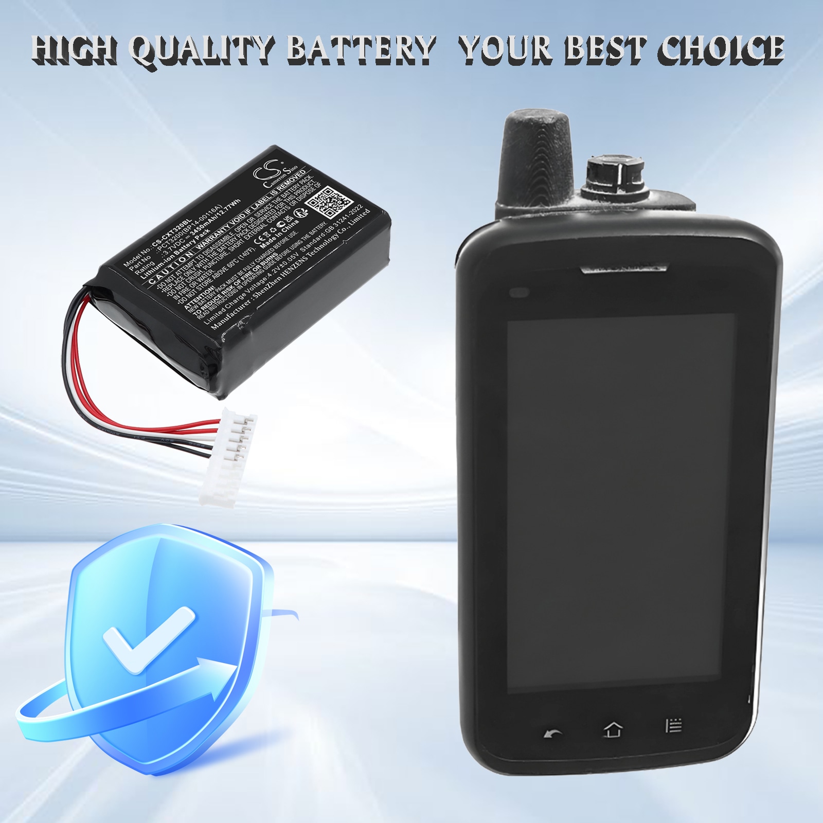 Batteri til strekkodeleser for C-One PCT3200 Rugged