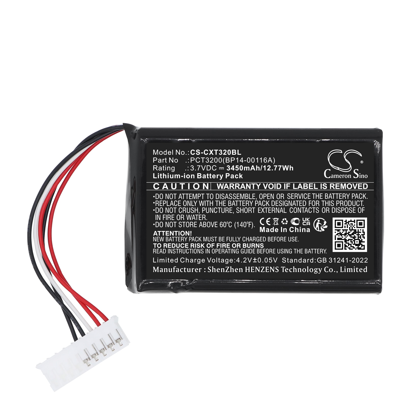Batteri til strekkodeleser for C-One PCT3200 Rugged