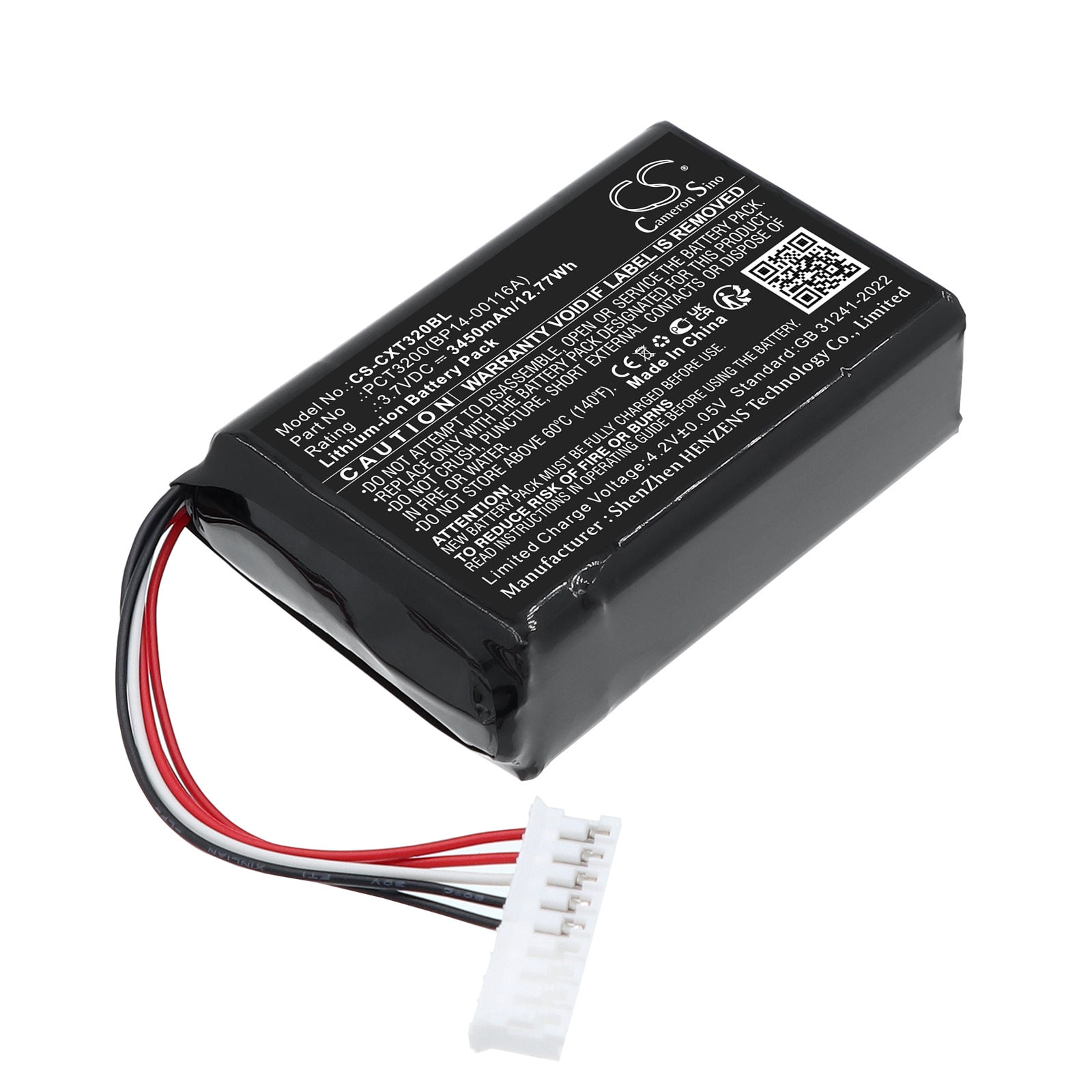 Batteri til strekkodeleser for C-One PCT3200 Rugged