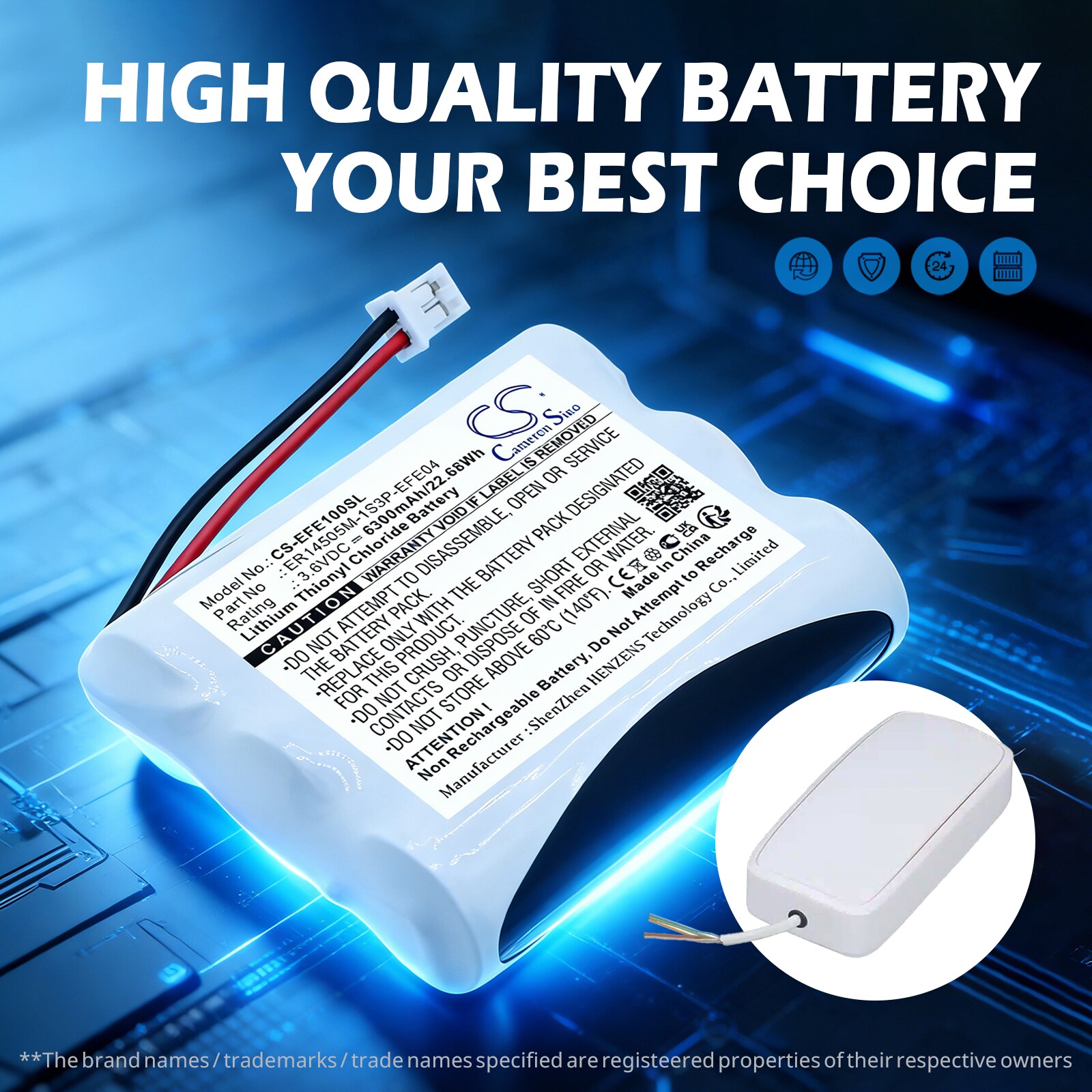 Batteri til kartlegging og testing, utstyr for Efento NB-IoT