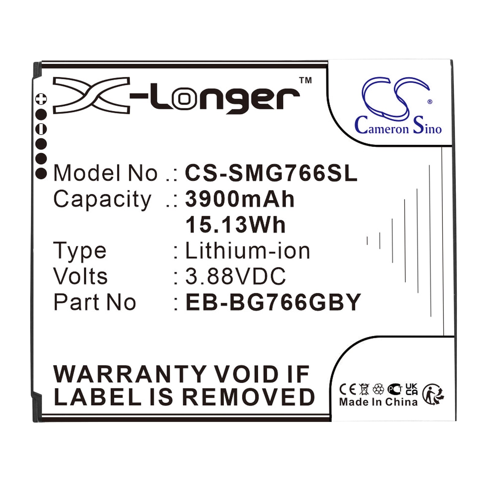 Batteri til mobiltelefon, smarttelefon for Samsung Galaxy XCover7 Pro, SM-G766B m.fl.